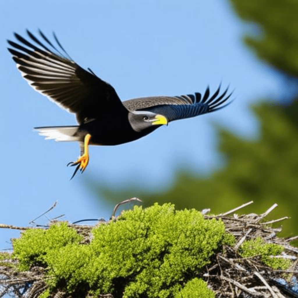 fledgling bird leaving the nest